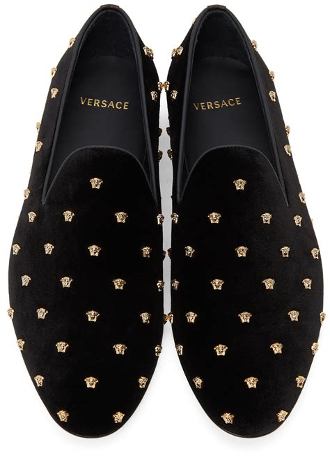 versace velvet loafers|versace suede loafers.